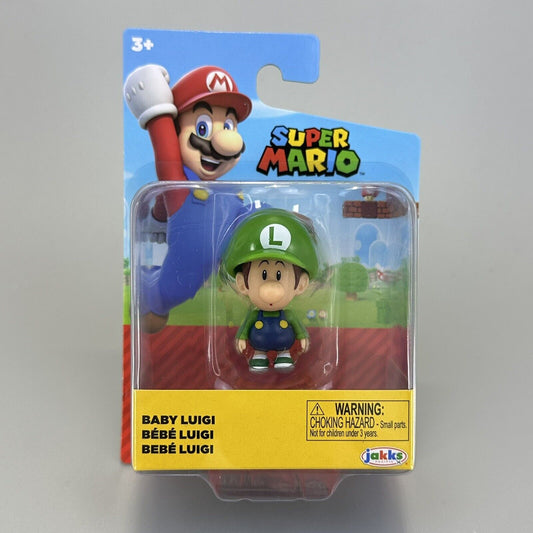 World of Nintendo Super Mario Baby Luigi 2.5" Figure Jakks 2024 - Brand New