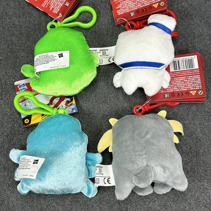 Set of 4 Ghostbusters Slimer Stay Puft Muncher & Terror Dog 4" Plush w/ Hooks