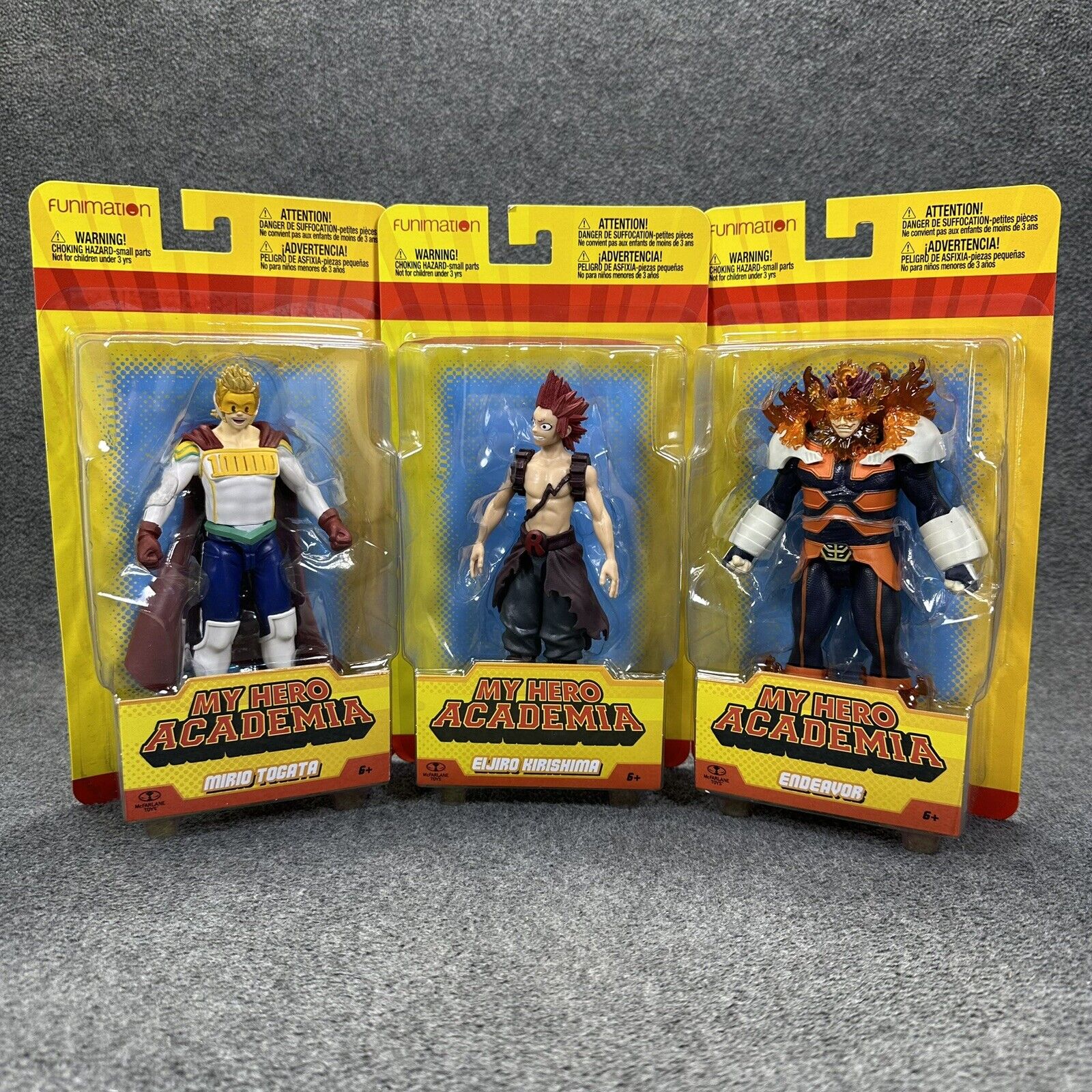 My Hero Academia Eijiro Kirishima Mirio Togata & Endeavor 5" Action Figures Lot