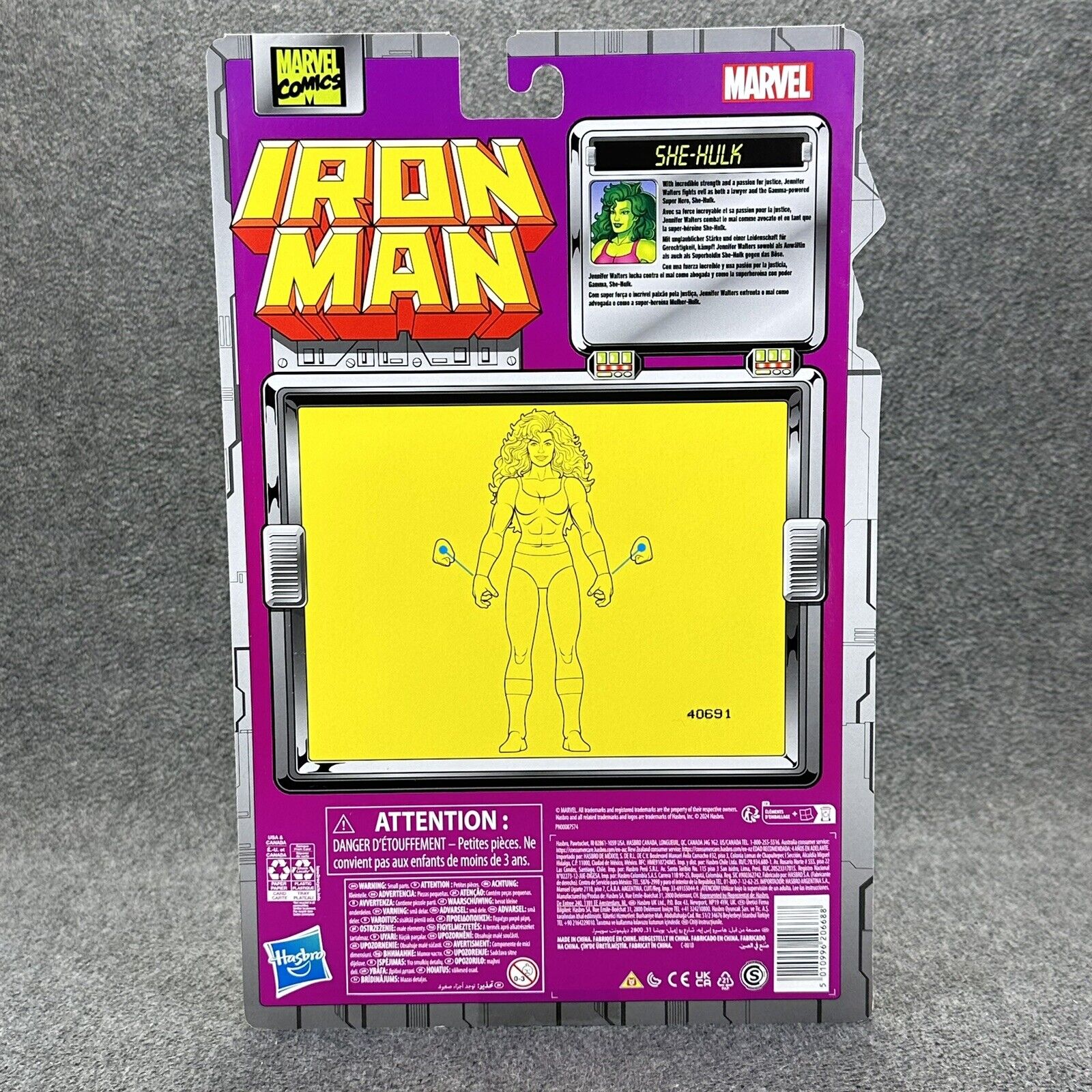 Marvel Legends Retro Iron Man Series Comics SHE-HULK 6" Action Figure Hasbro New