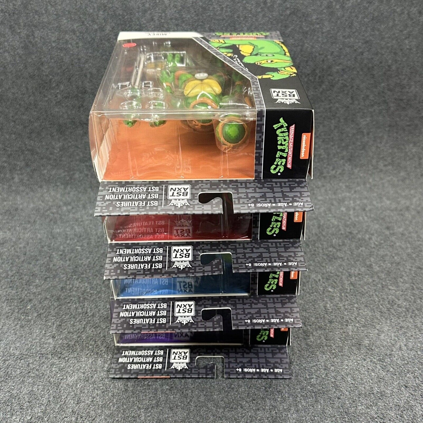 BST AXN TMNT Mikey Leo Donnie & Ralph Arcade Game 5" Exclusive Action Figures