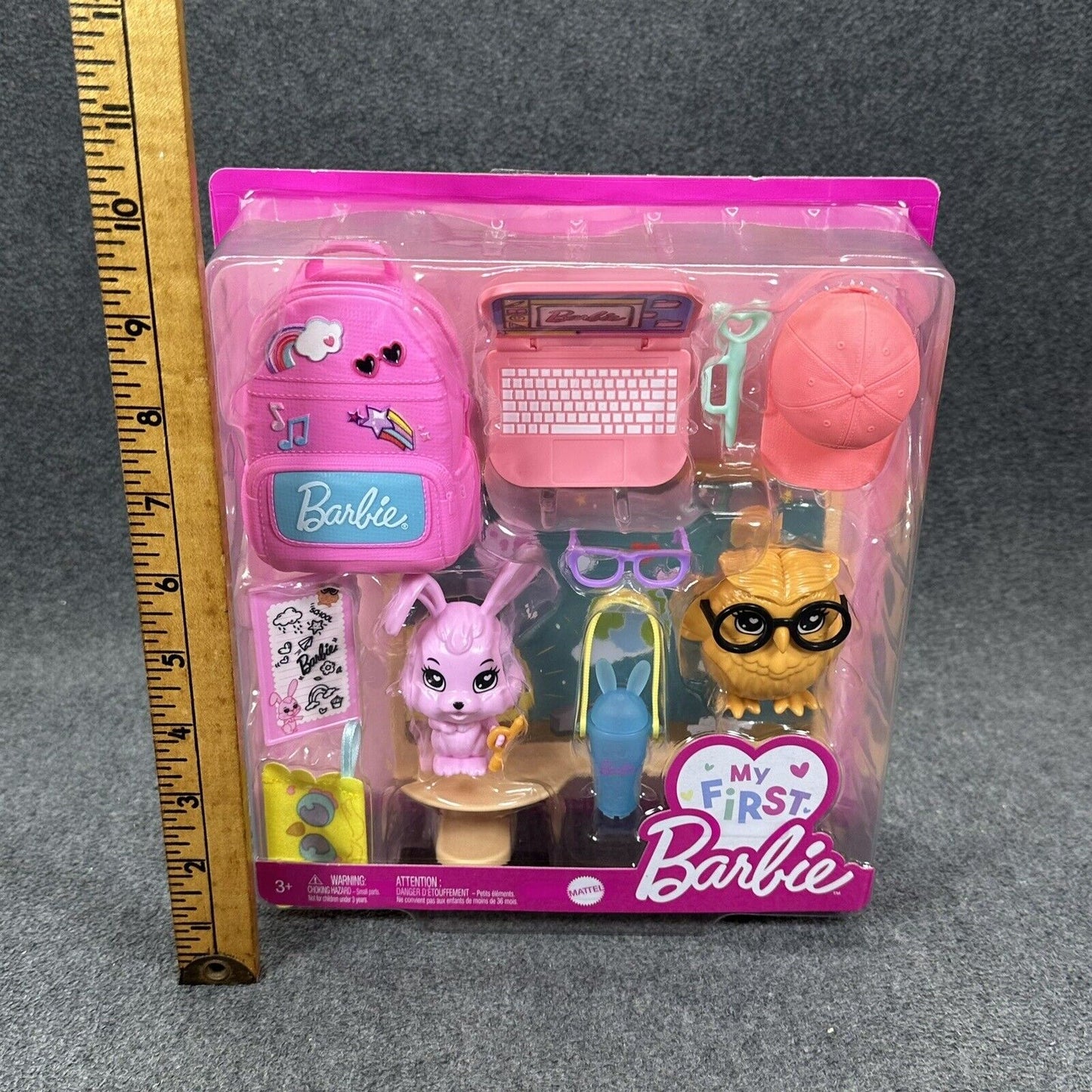 My First Barbie Story Starter School Pack Set Pets & Accessories Mattel 3+ New