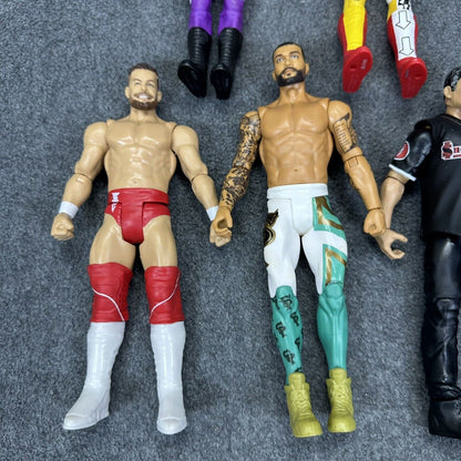 WWE Mattel Basic Lot of 5 Wrestling Action Figures Rey M. Finn Valor Shane