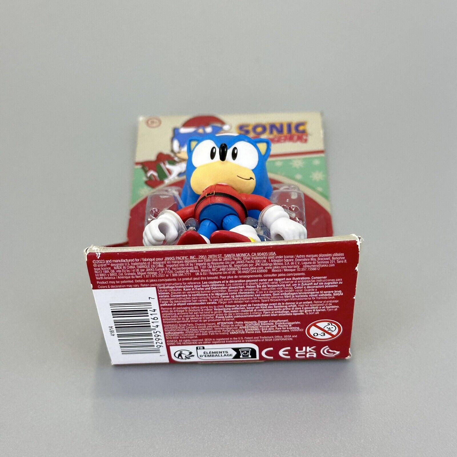 Sonic the Hedgehog Holiday Sonic in Santa Gear 2.5" Action Figure Jakks - New