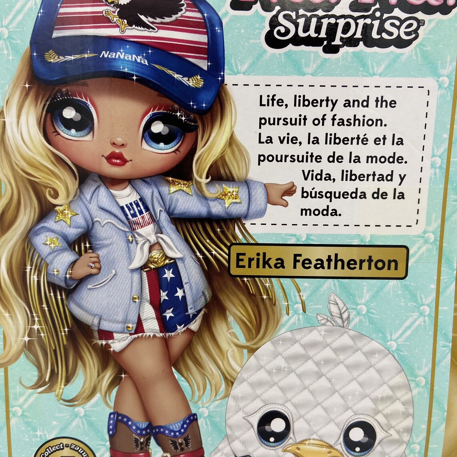 Na! Na! Na! Surprise Glam Series 2 Erika Featherton 7.5" Fashion Doll and Purse