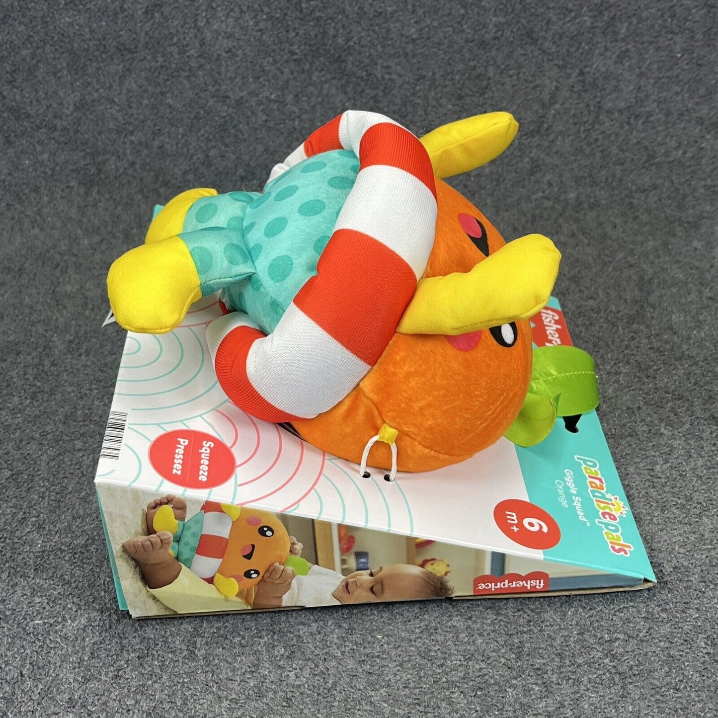 Fisher Price Orange Paradise Pals Giggle Squad Plush with Sounds Development Toy