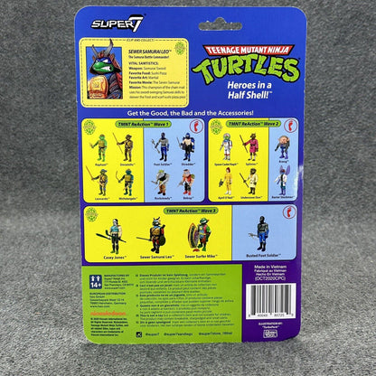 ReAction Teenage Mutant Ninja Turtles Samurai Leonardo 3.75" Action Figure - New