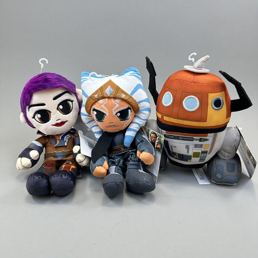 Mattel Star Wars CHOPPER (C1-10P) Ahsoka & Sabine Wren 9" Plushies Bundle - NWT