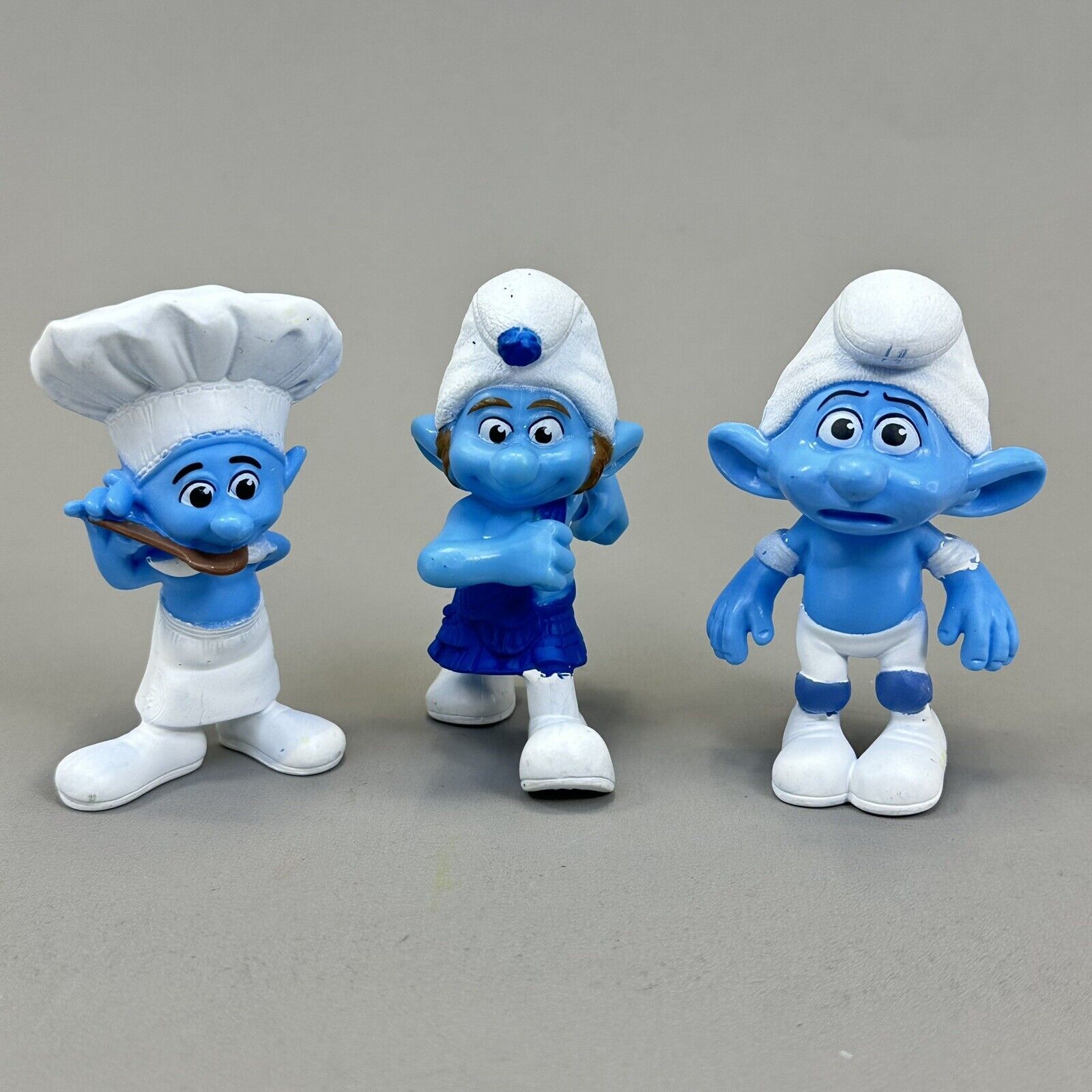 Lot of 3 McDonalds Happy Meal Chef, Panicky & Gutsy 3" Vinyl Figures - 2011