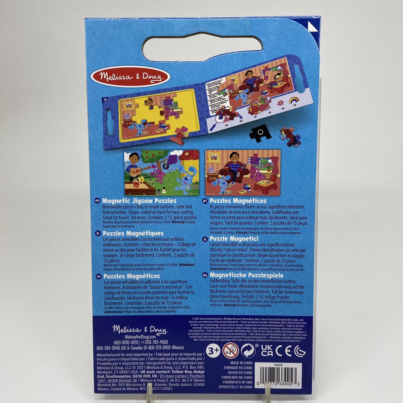 Melissa & Doug Blue's Clues & You! 2X 15 Pc Take-Along Magnetic Jigsaw Puzzles