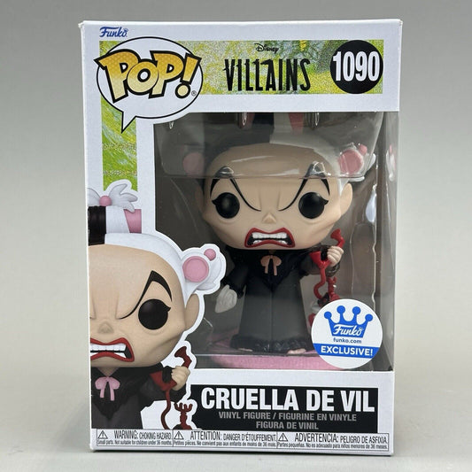 Funko Pop! Disney Villains Cruella De Vil Funko Exclusive #1090 Vinyl Figure New