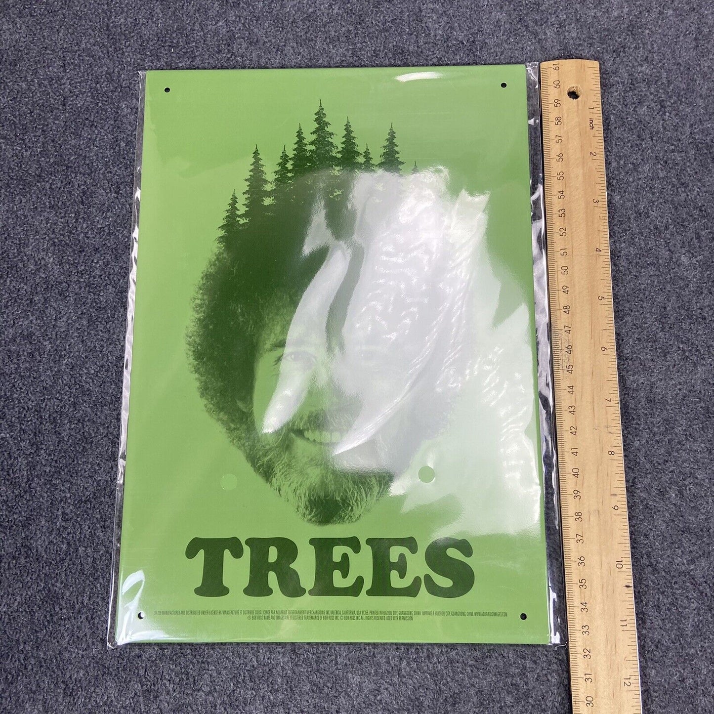 Bob Ross Trees - Green Tin Metal Sign (30239)  8" X 11" - Brand New