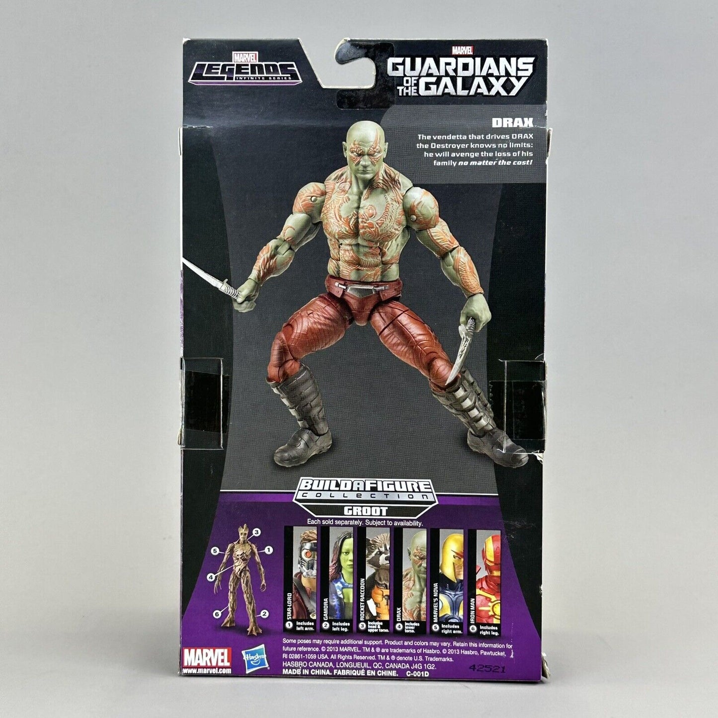 Marvel Legends Drax 6" Action Figure Guardians of the Galaxy Groot BAF - Sealed