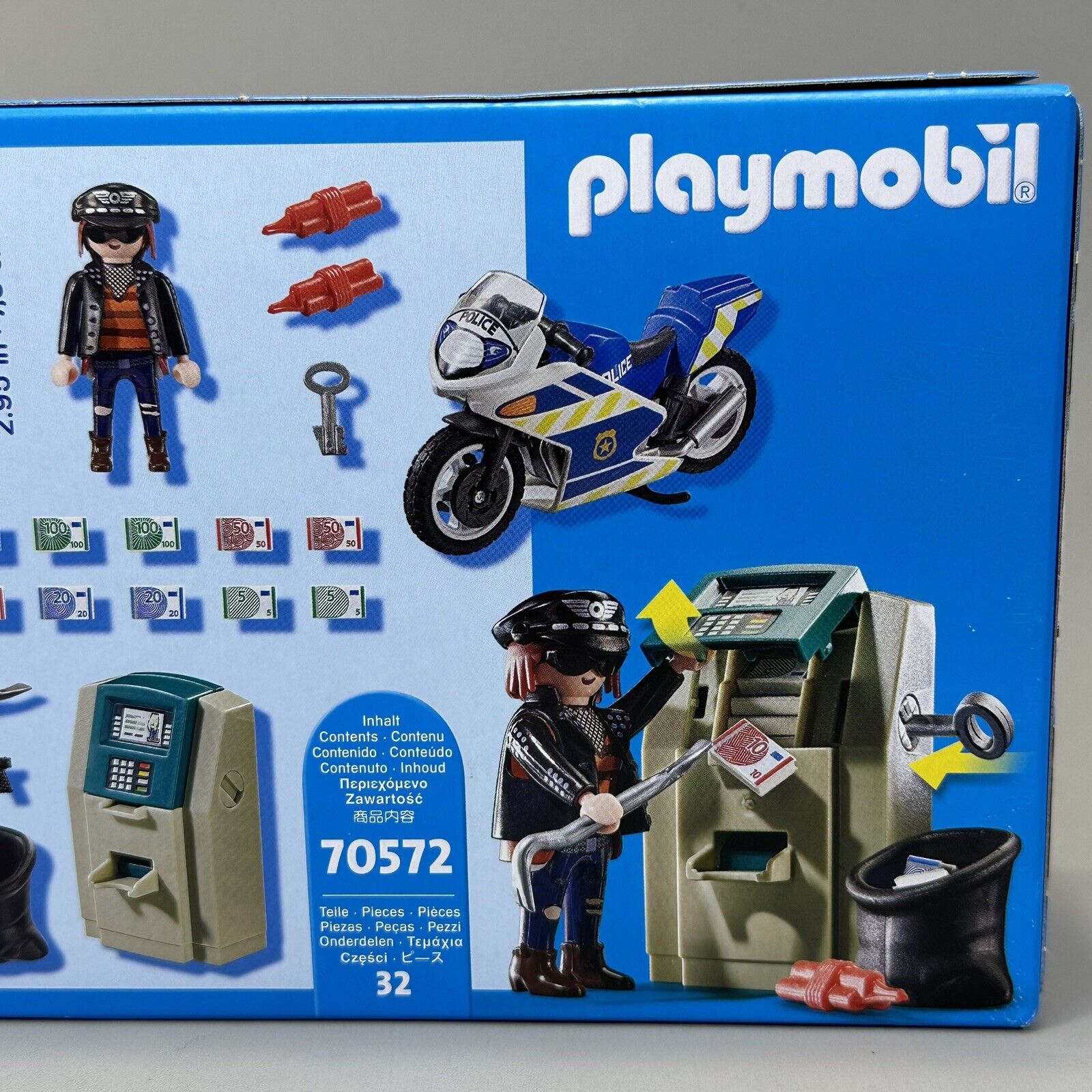 Playmobil City Action Bank Robber Chase Building 32 Pcs Set 70572 - Brand New