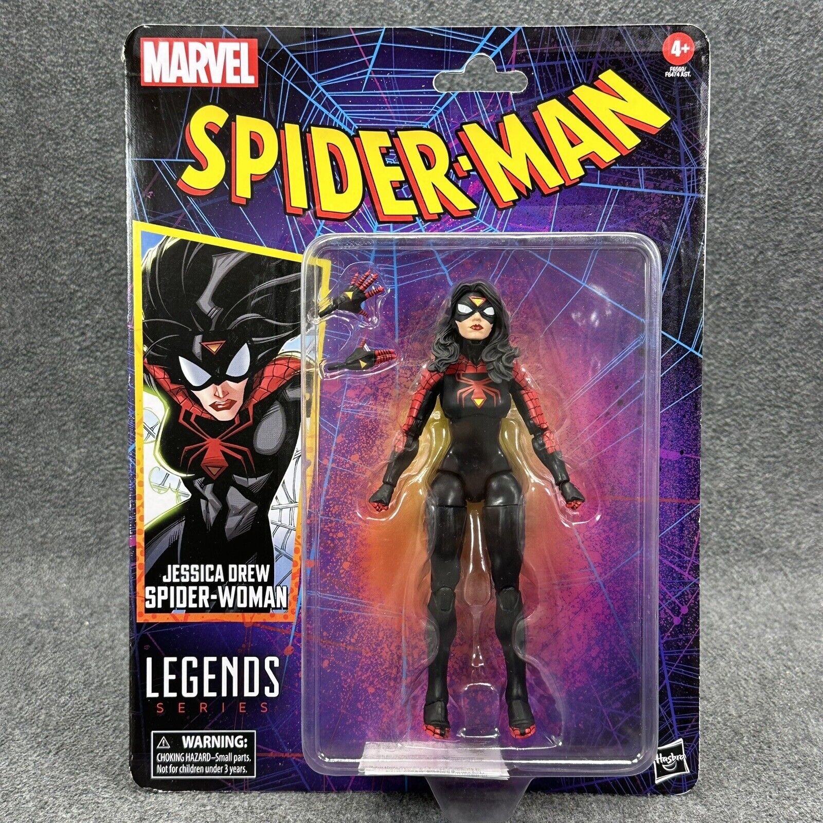 Marvel Legends Spider-Man Jessica Drew Spider-Woman Black Suit 6" Action Figure