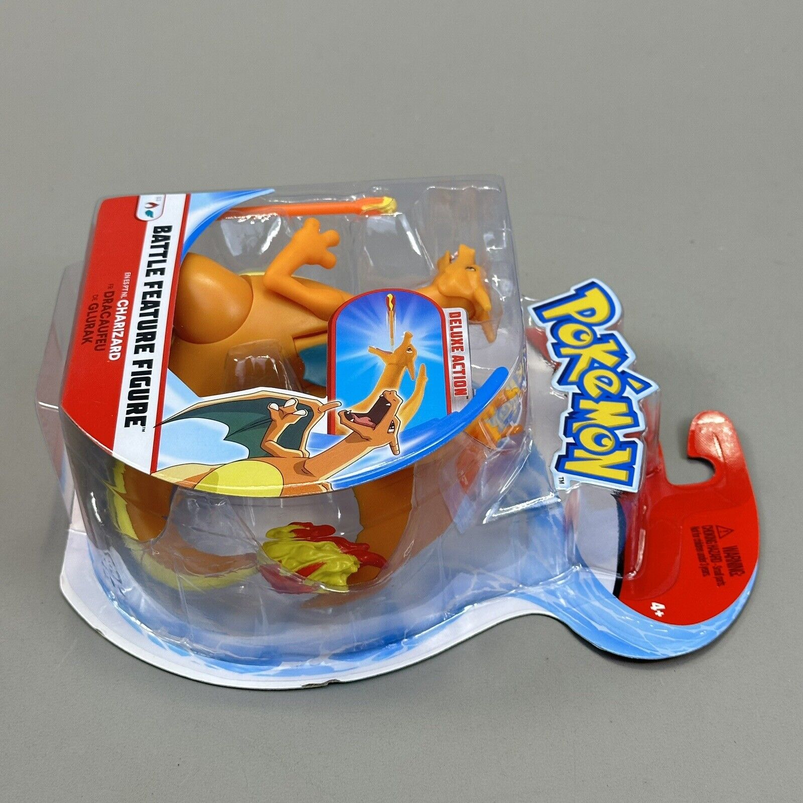 Pokémon Charizard Battle Feature Figure Deluxe 4" Action Figure Jazwares - New