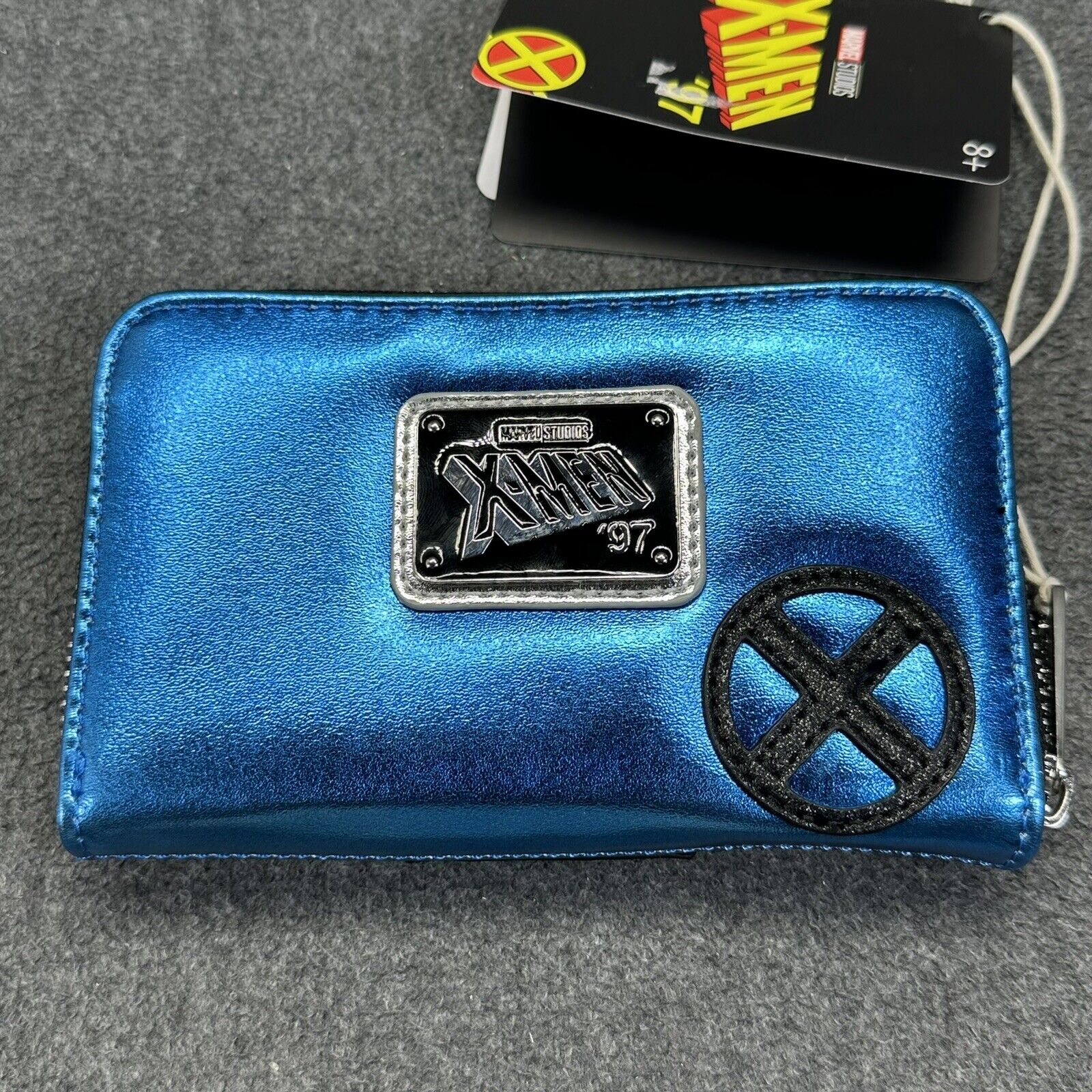 Marvel X-Men 97 Wolverine Metallic Cosplay 4" Faux Leather Zip-Around Wallet New