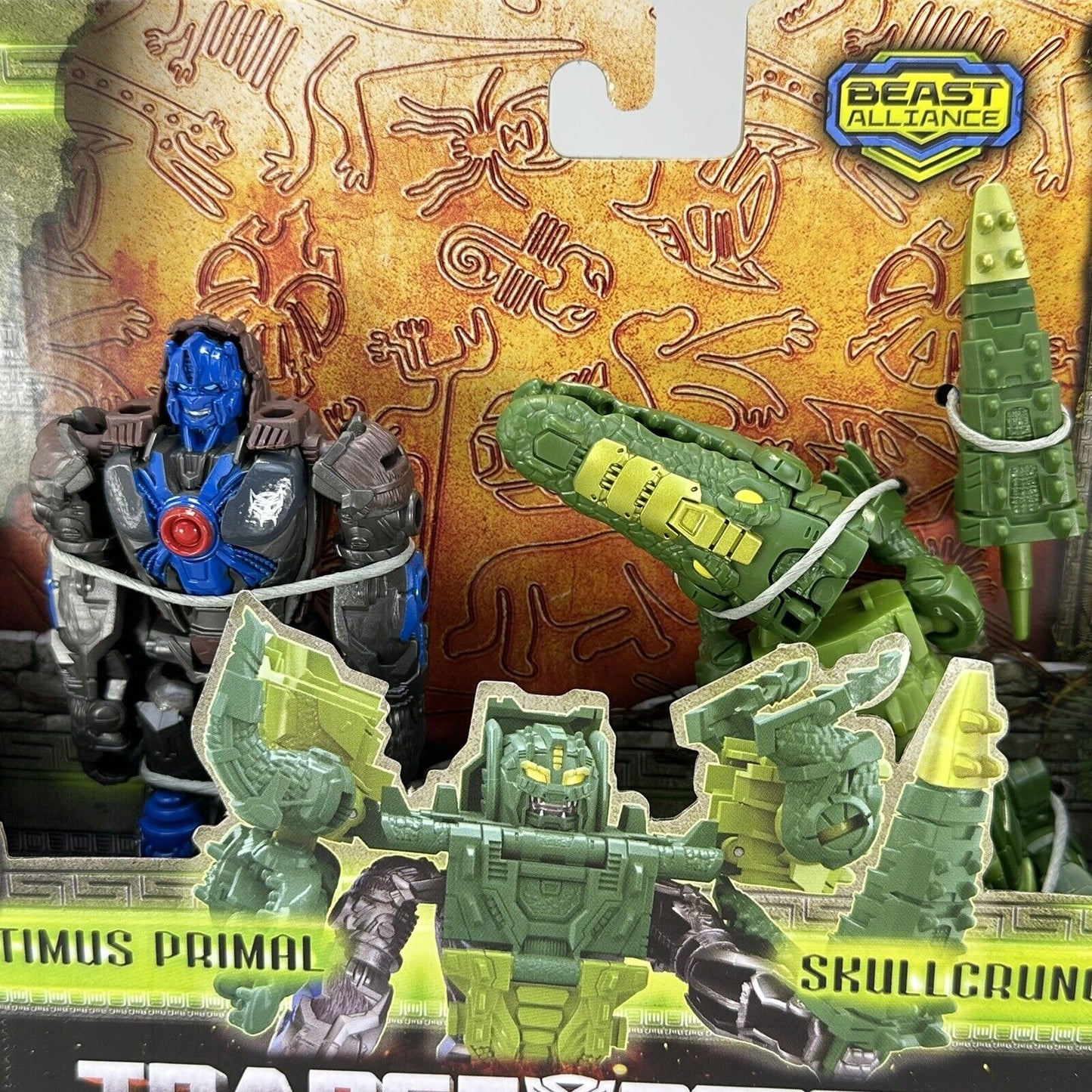 Transformers Rise of the Beasts Beast Optimus Primal & Skullcruncher 4.5" Figs