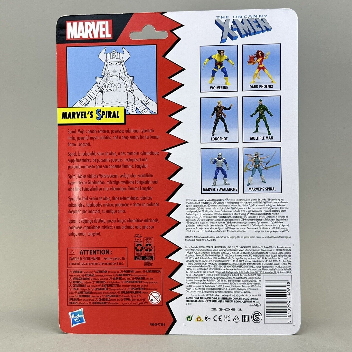 Marvel Legends Retro Card Uncanny X-Men Spiral 6" Action Figure Hasbro - New