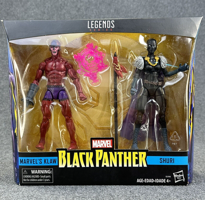 Marvel Legends Black Panther Shuri & Klaw 6" Action Figure 2-Pack - Brand New