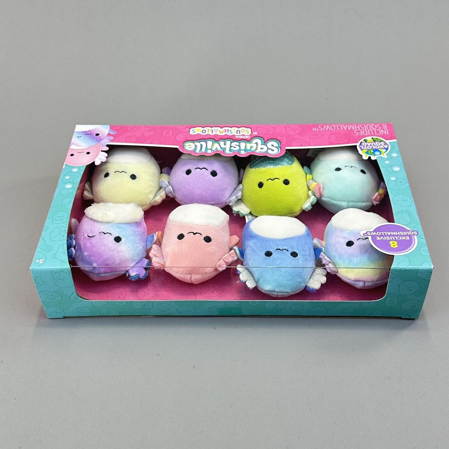 Squishmallows Squishville Axolotl Squad 2" Plush Limited 8-Pk Set - Brand New