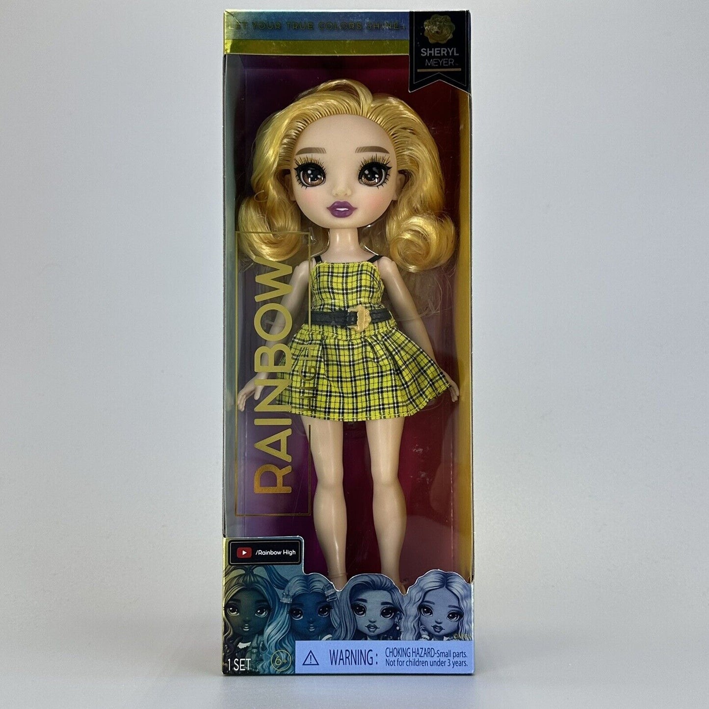 Rainbow High "Sheryl Meyer" Yellow & Black Plaid Fashion Doll Series #3 New