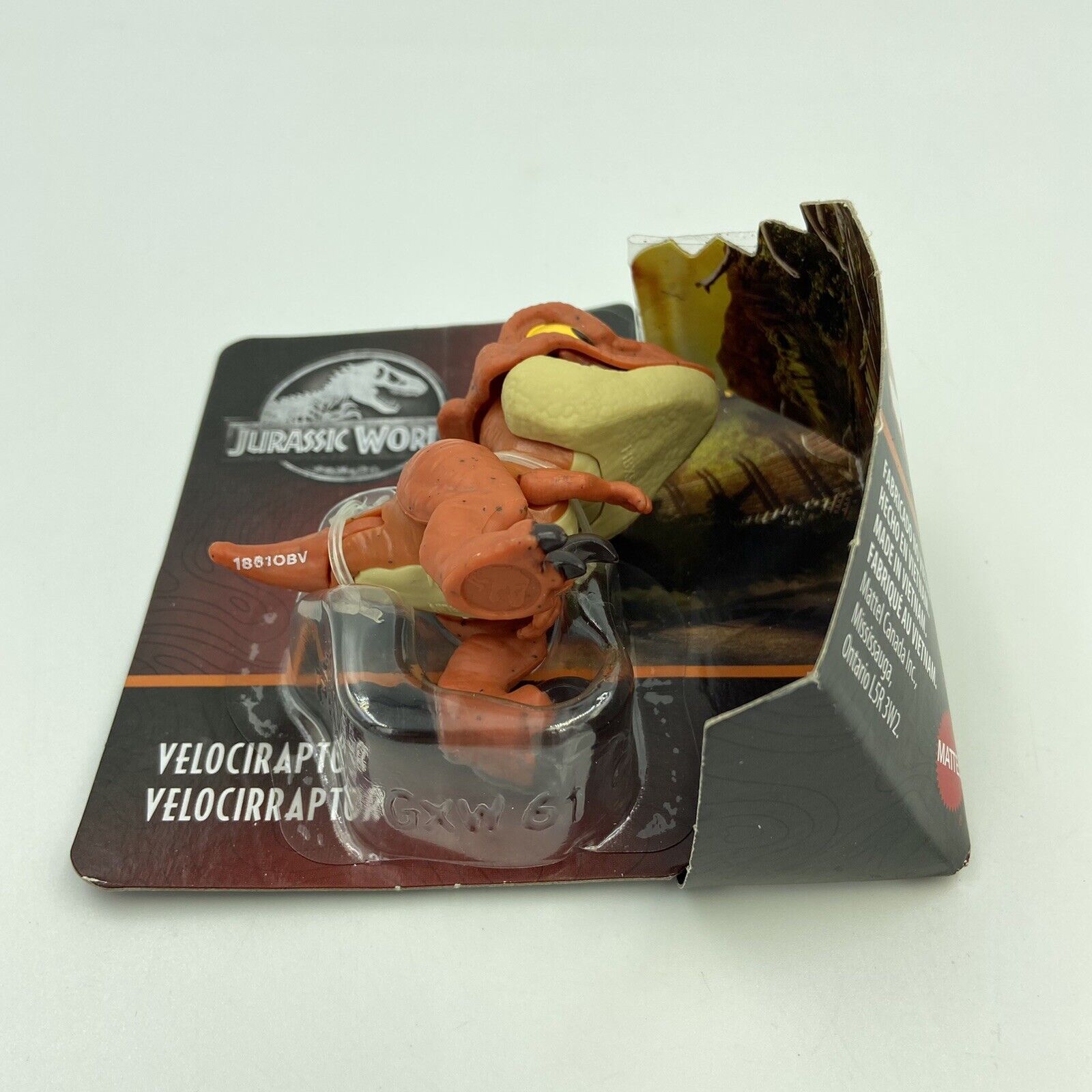 Jurassic World Snap! Squad Attitudes 3" Mini Figure Velociraptor Mattel - New