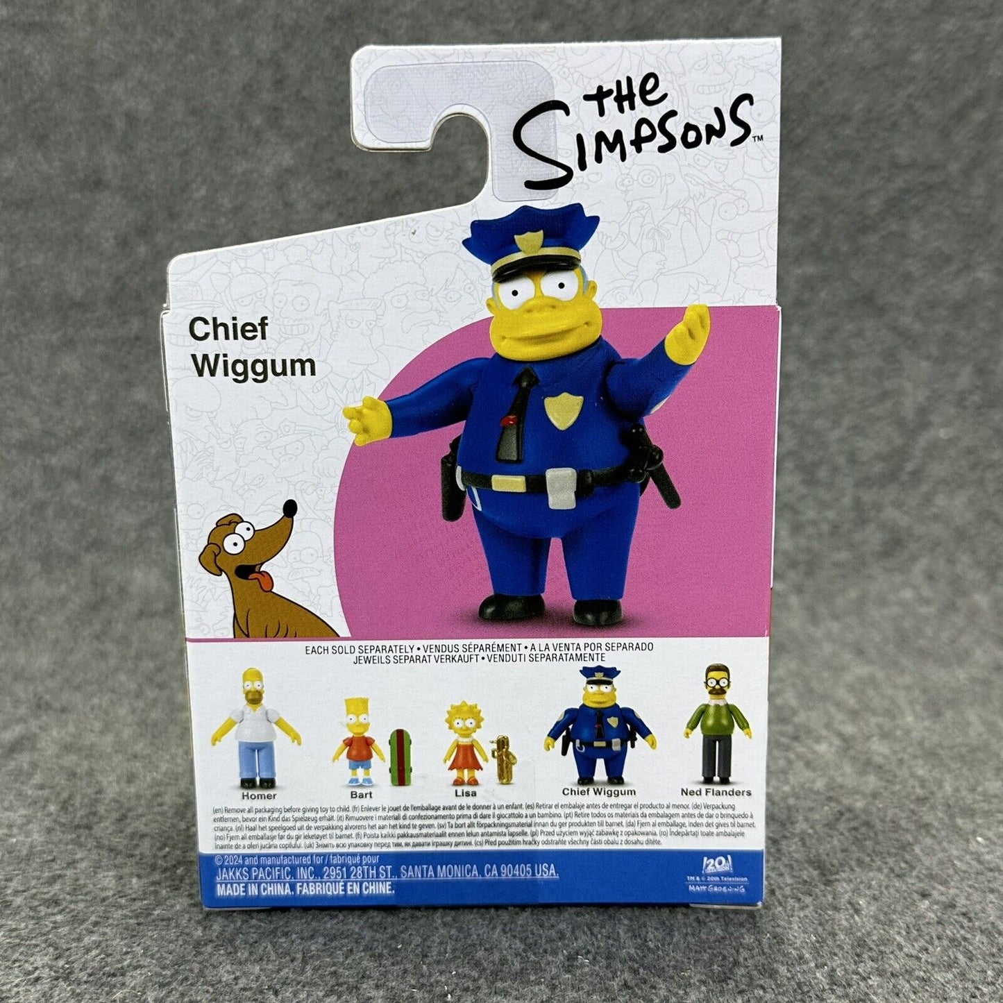 The Simpsons Bundle Homer Bart Lisa Ned Chief Wiggum 2.5" Figures Full Set Jakks