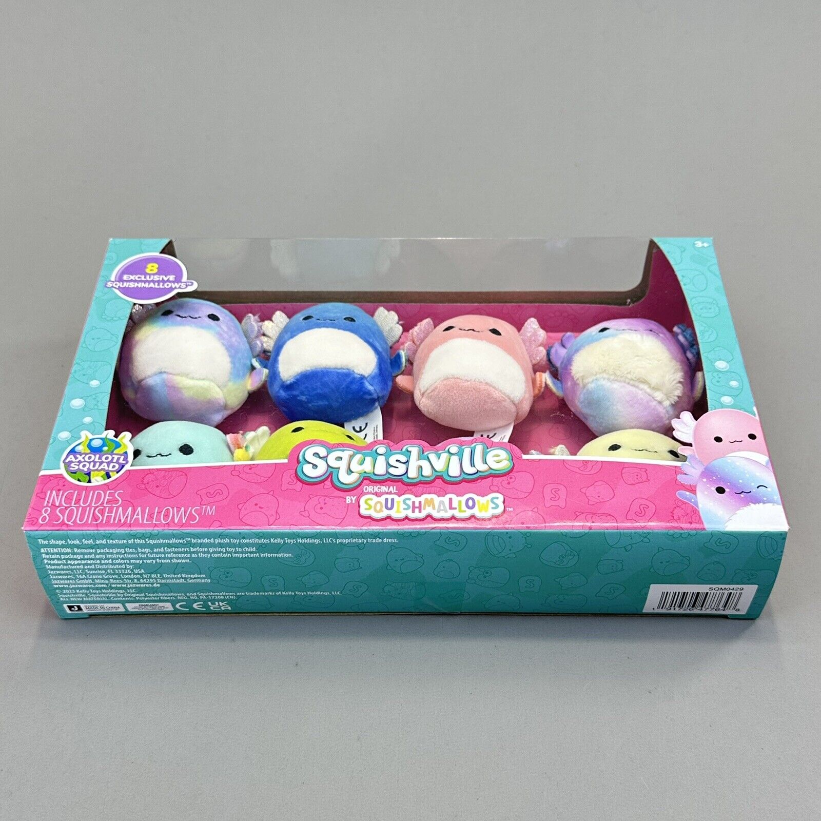 Squishmallows Squishville Axolotl Squad 2" Plush Limited 8-Pk Set - Brand New