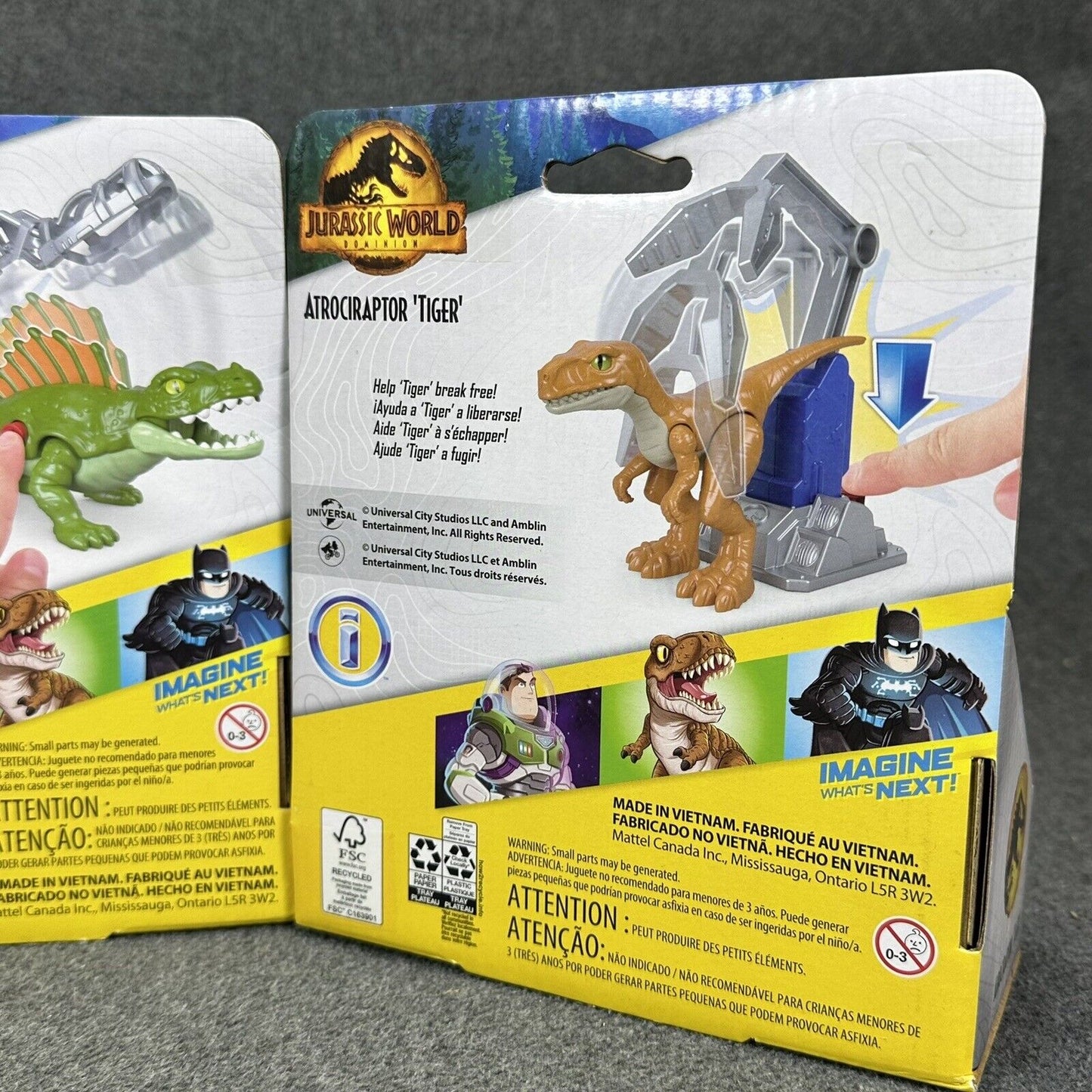 Fisher-Price imaginext Jurassic World Atrociraptor Dimetron & Pyroraptor Figures