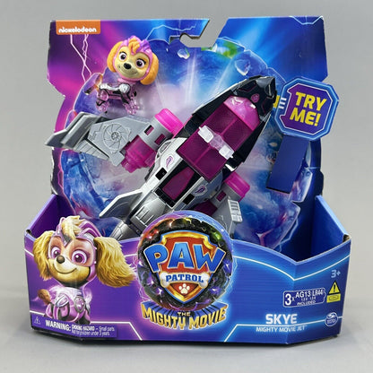 PAW Patrol: The Mighty Movie Skye Jet With Figure Lights Sounds - Brand New