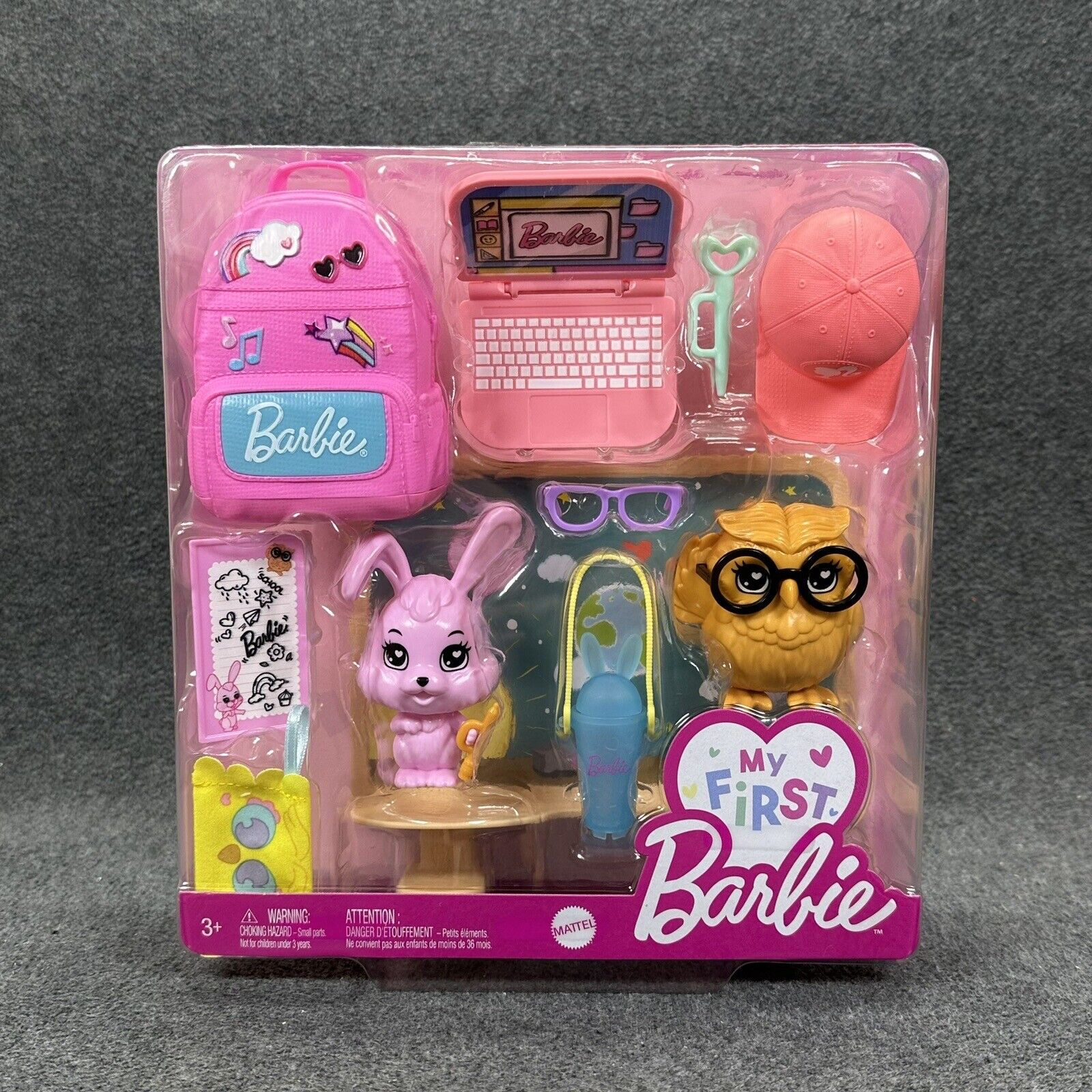 My First Barbie Story Starter School Pack Set Pets & Accessories Mattel 3+ New