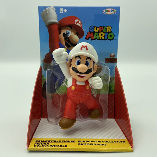 Super Mario Fire Mario 2.5" Action Figure - Jakks Pacific - Brand New