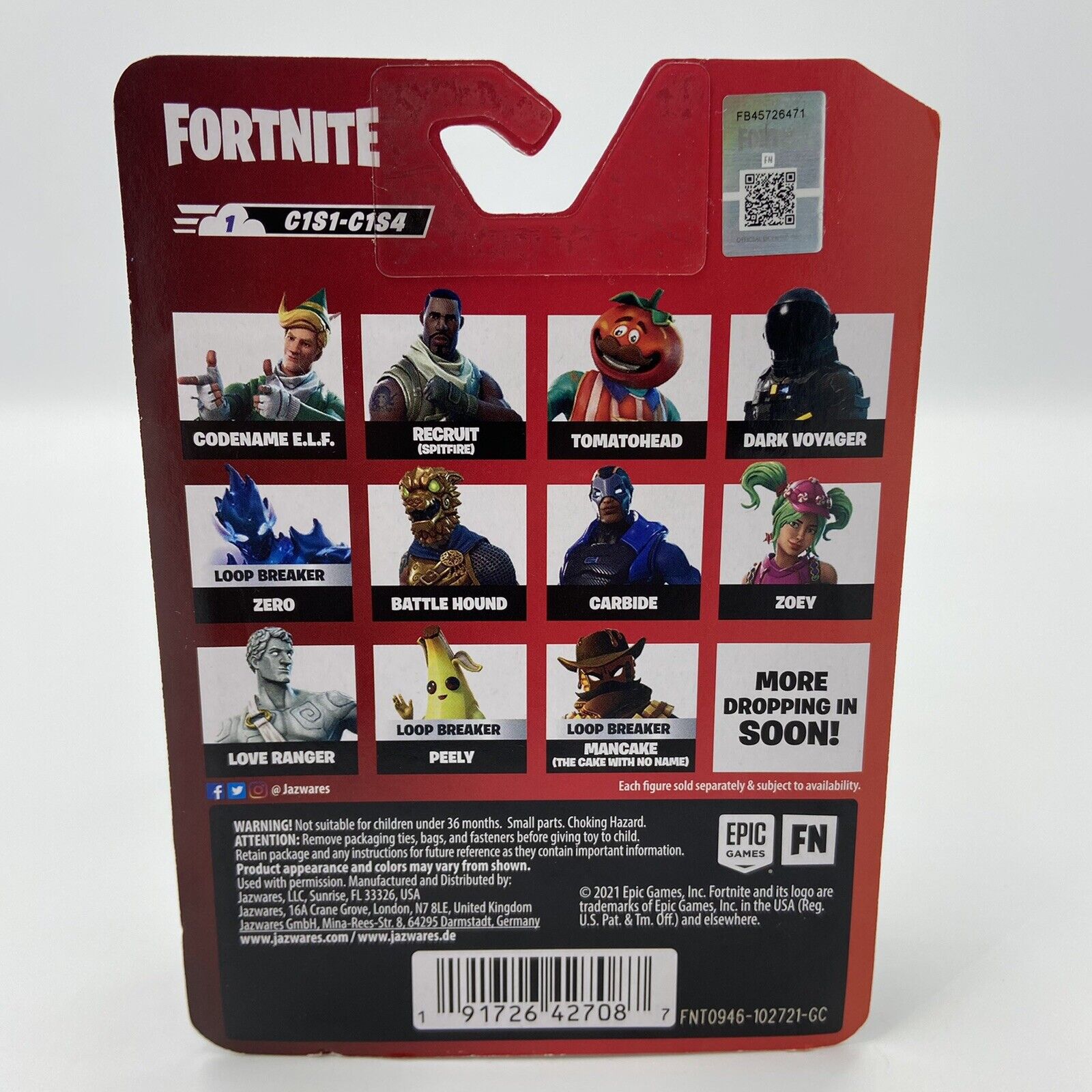 Fortnite Red Knight Legendary Micro Series 2.5" Action Figure w/ Gun - Brand New