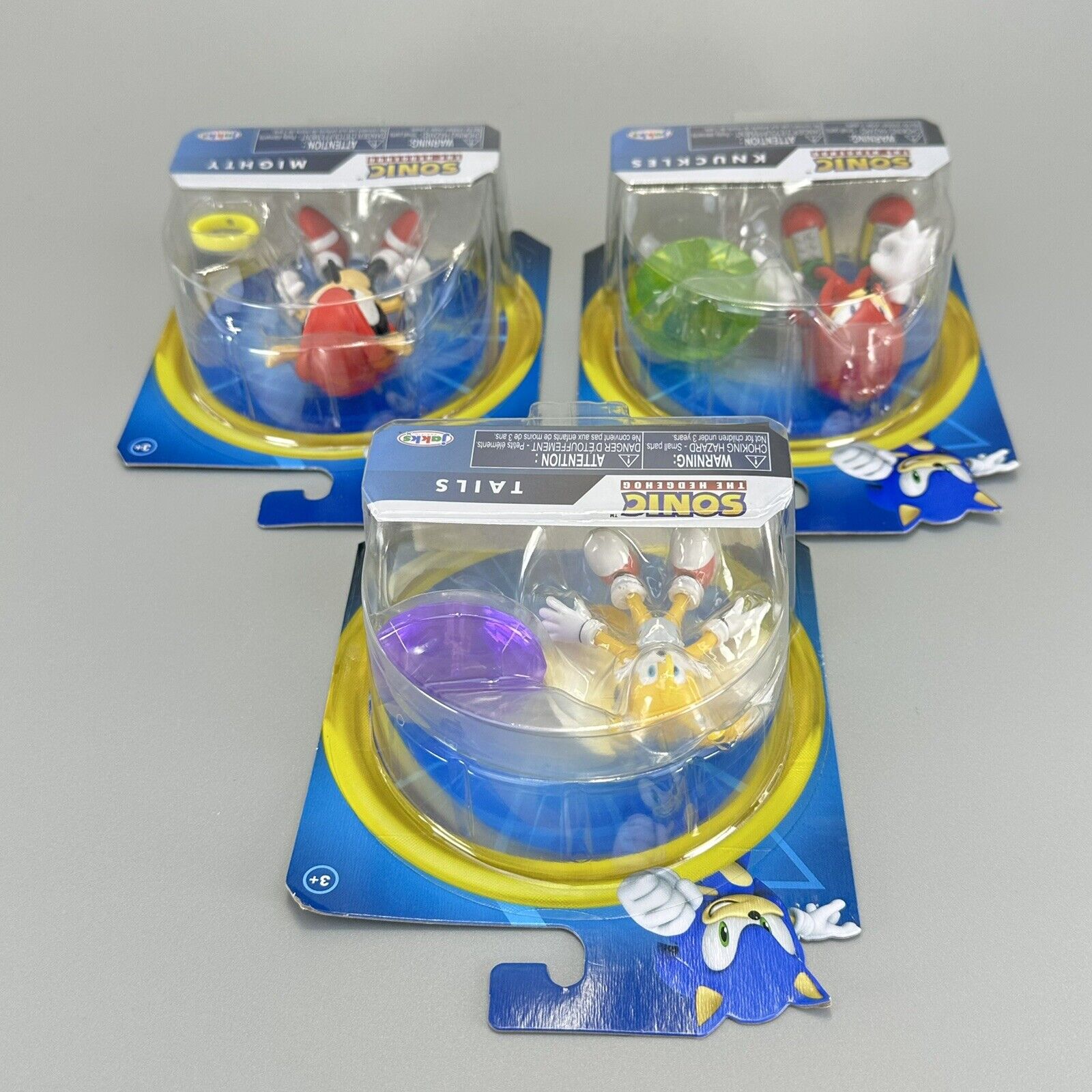 Sonic the Hedgehog 2.5" Action Figures Lot: Mighty, Classic Sonic & Tails - New