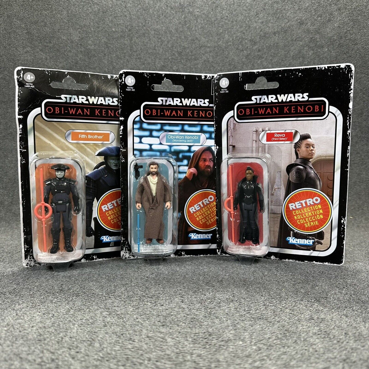 Hasbro Star Wars Retro Collection Lot of 3 Obi-Wan 3.75" Action Figures