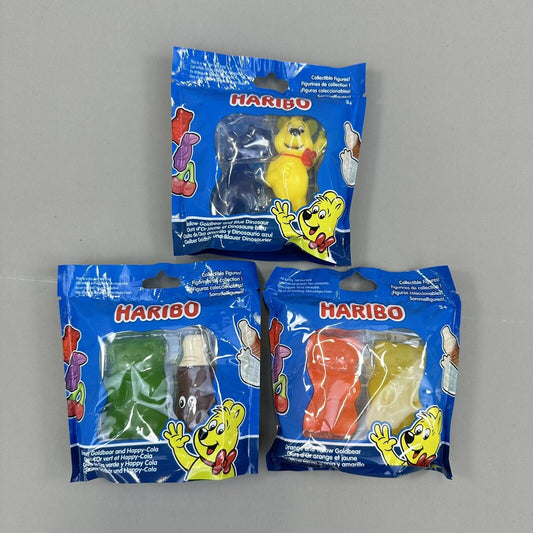 Lot of 3 Haribo Gummi Mini 3" Soft PVC Collectible Figures Packs of 2 Jakks New