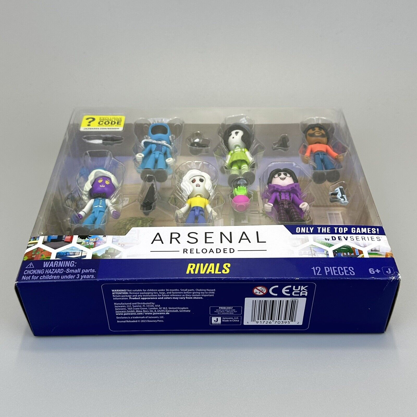 Roblox DevSeries Arsenal Reloaded Rivals Figure Set 6-Pack w/ Virtual Code - New