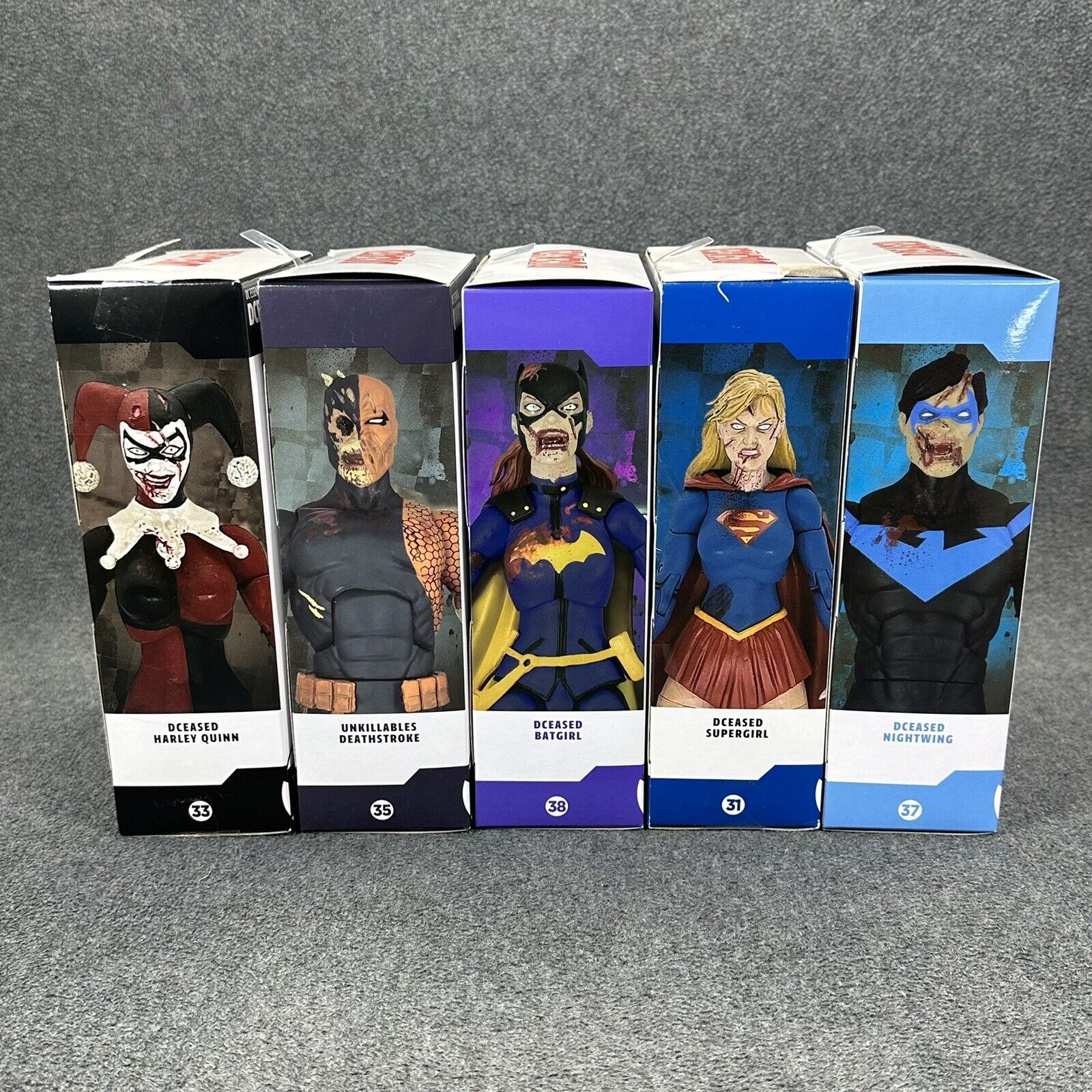 DC Direct DCeased Supergirl Harley Quinn Batgirl Deathstroke Nightwing Lot of 5