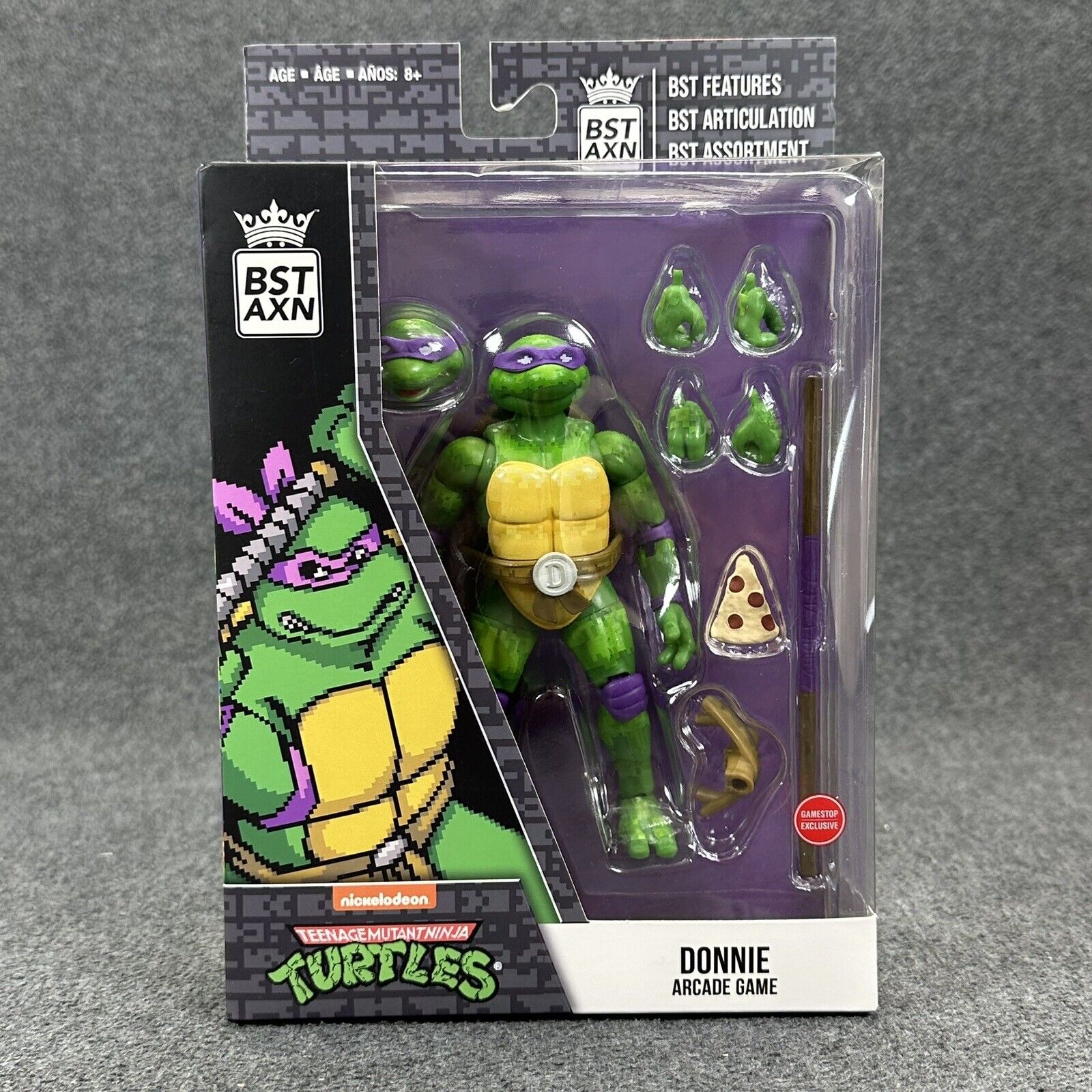 BST AXN TMNT Mikey Leo Donnie & Ralph Arcade Game 5" Exclusive Action Figures