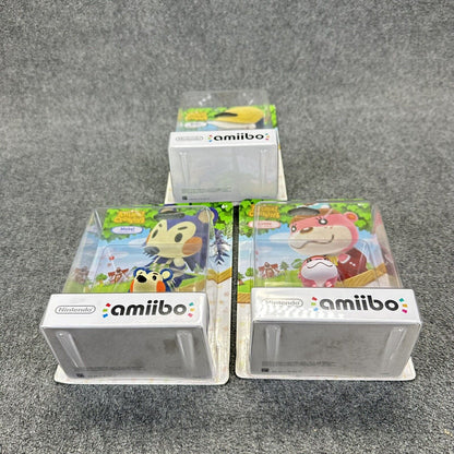 Animal Crossing Amiibo Kicks Mabel & Lotte Figures Lot of 3 Nintendo - Sealed