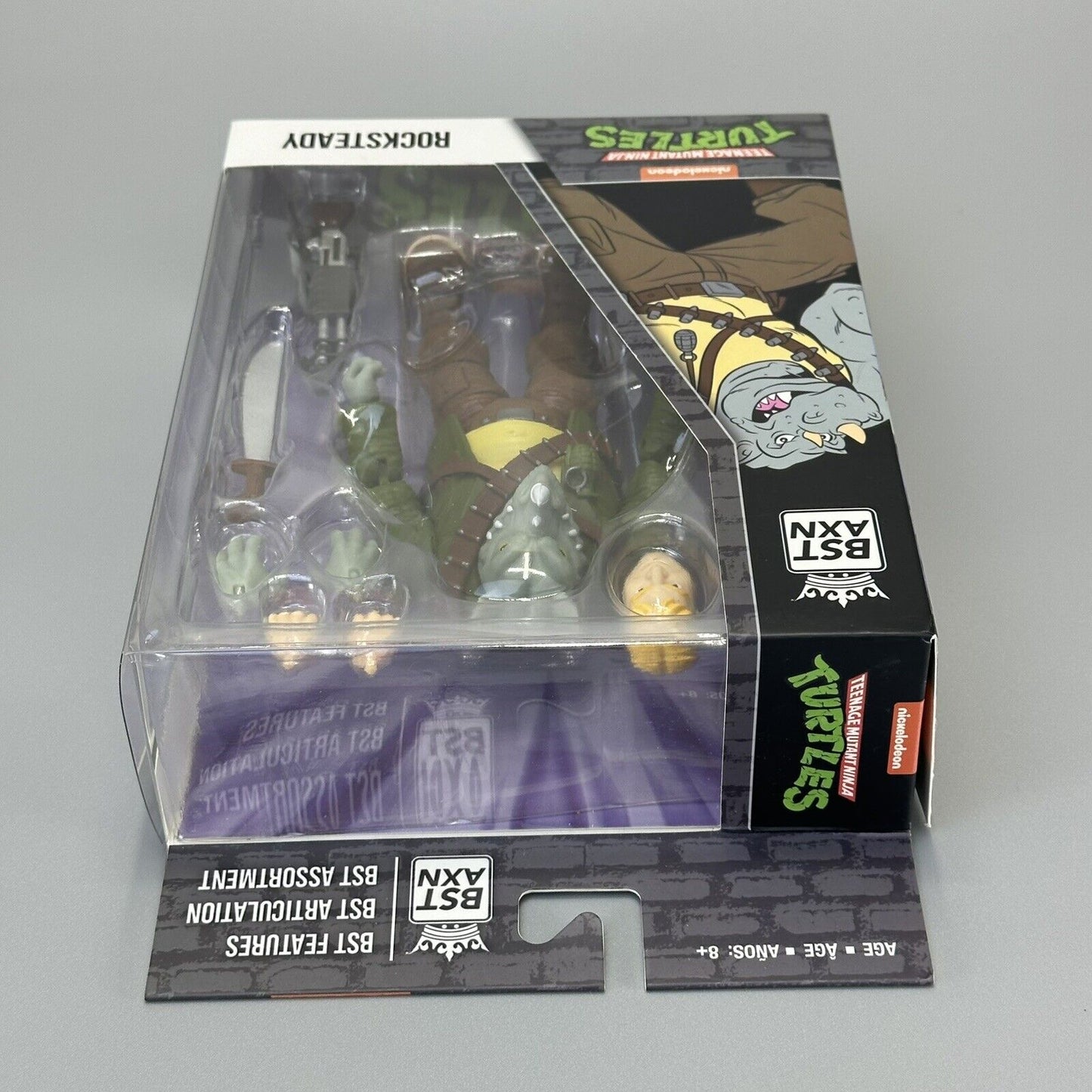 The Loyal Subjects BST AXN TMNT Rocksteady 5" Action Figure - Brand New