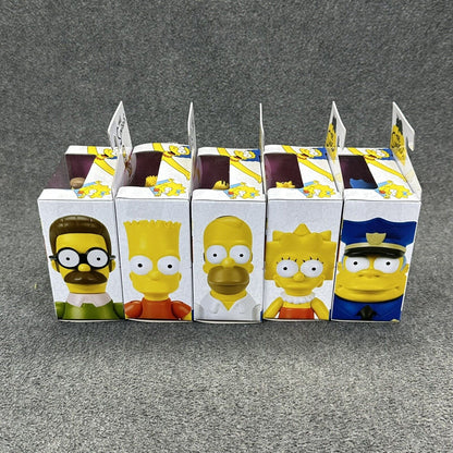 The Simpsons Bundle Homer Bart Lisa Ned Chief Wiggum 2.5" Figures Full Set Jakks