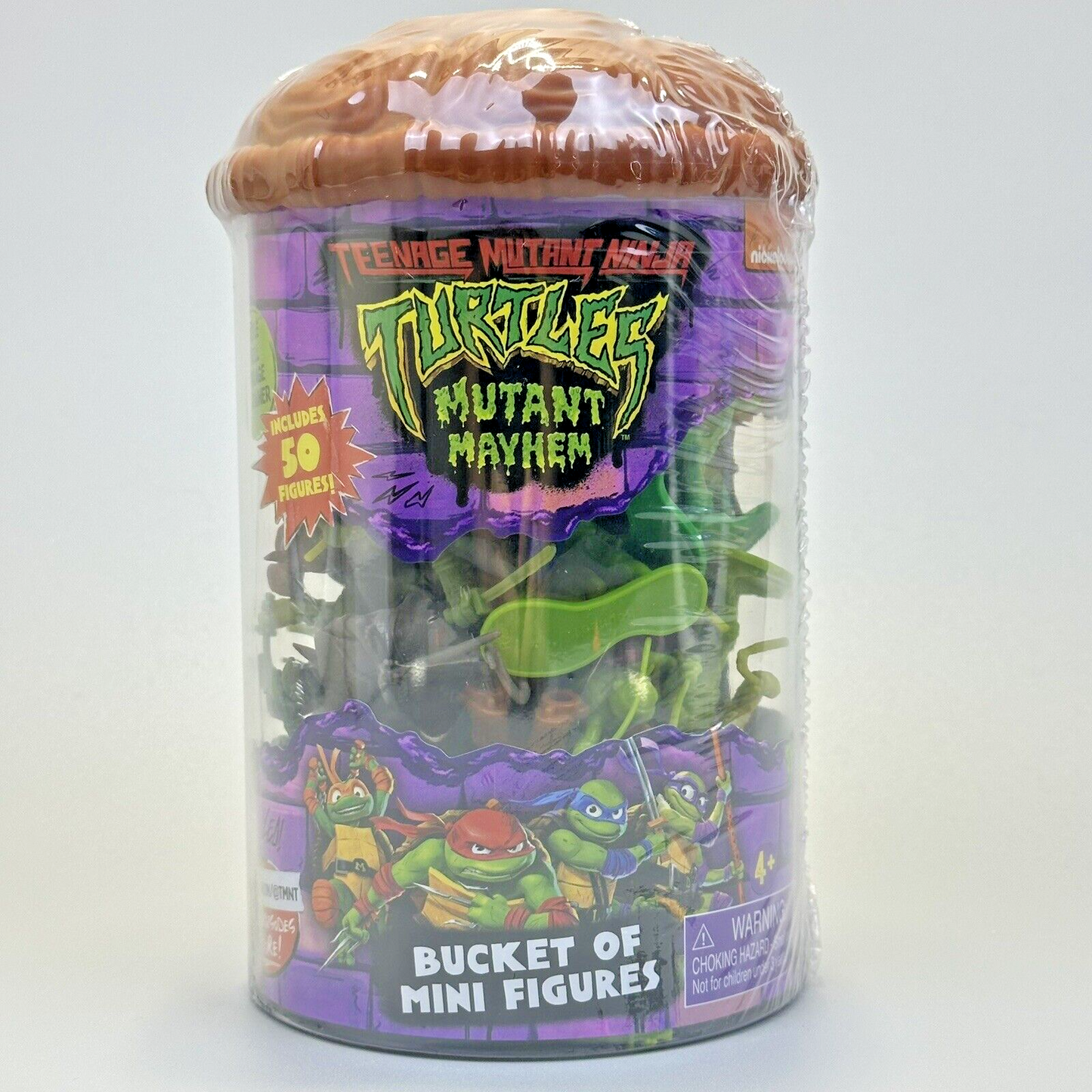 Teenage Mutant Ninja Turtles: Mutant Mayhem Bucket of 50 Mini Figures TMNT - New