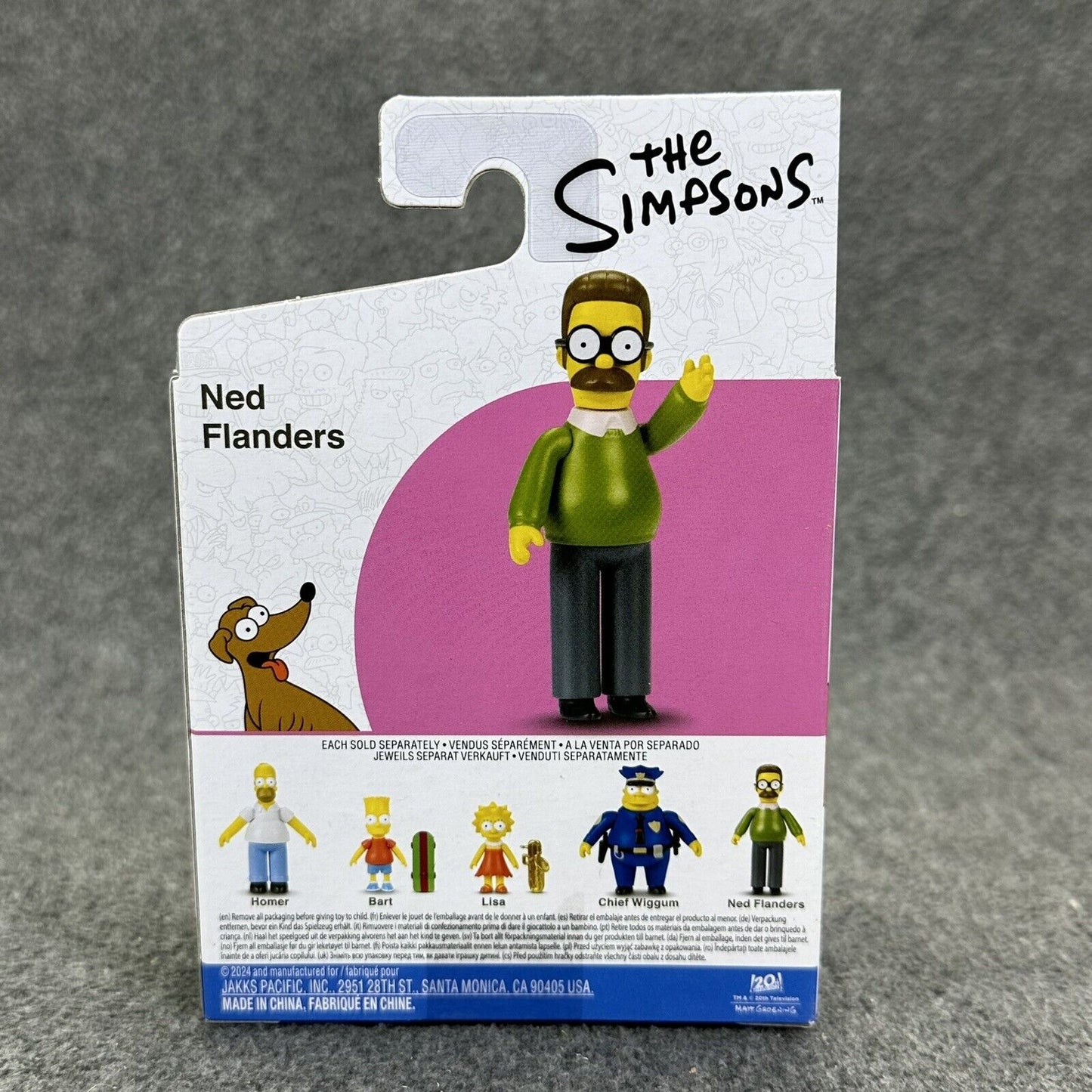 The Simpsons Bundle Homer Bart Lisa Ned Chief Wiggum 2.5" Figures Full Set Jakks