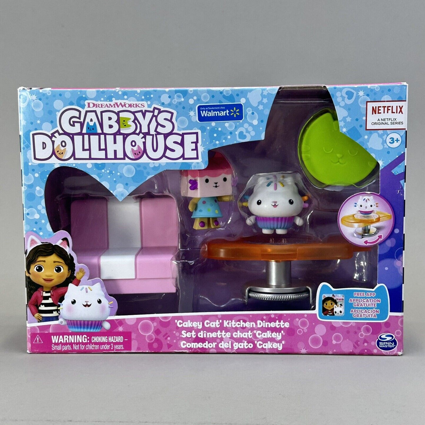 Gabby's Dollhouse Cakey Cat Baby Box Kitchen Dinette Set Exclusive - Brand New