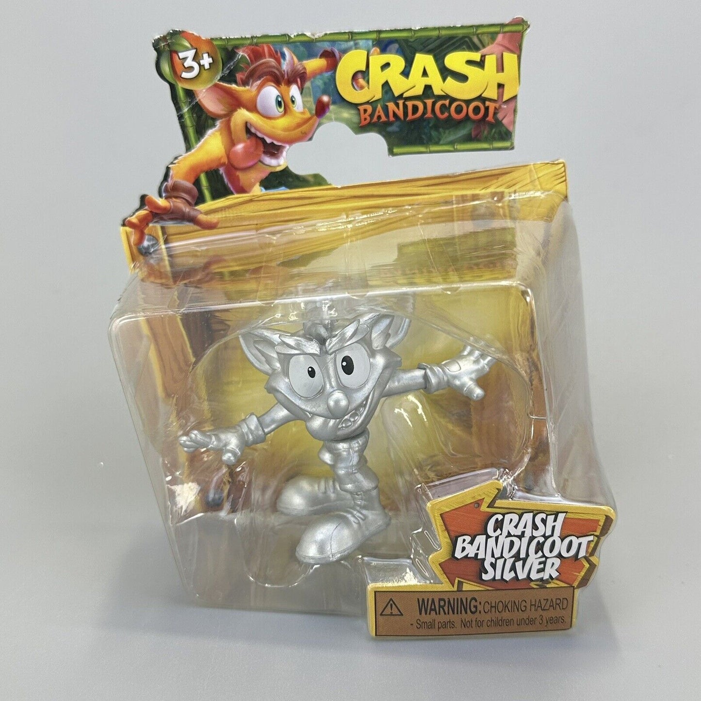 Lot of 4 Crash Bandicoot 2.5" Action Figures Silver, Bronze, Spin Variants Jakks