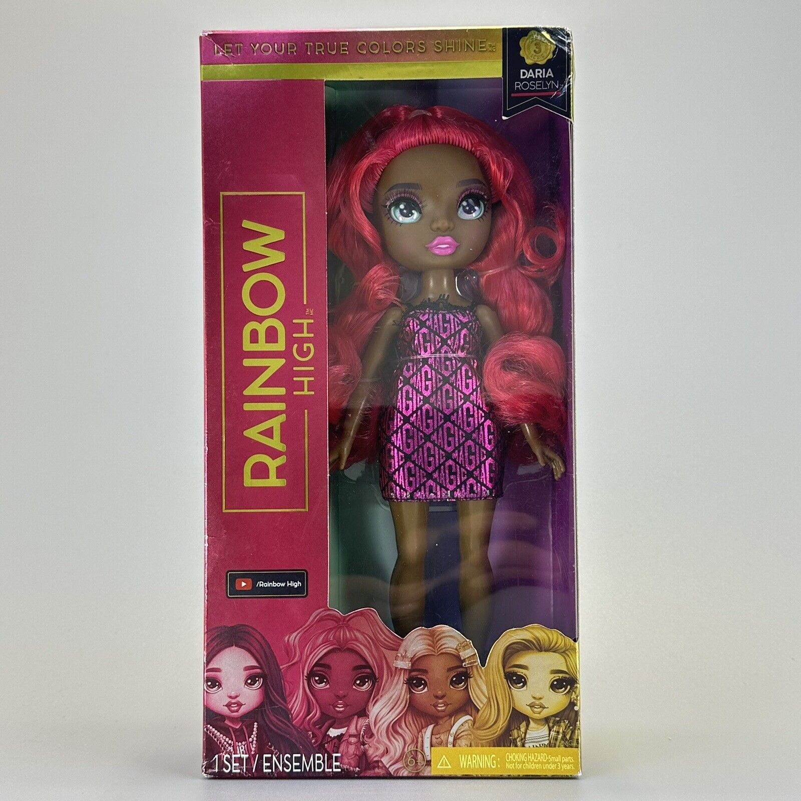 Rainbow High Daria Roselyn Fashion Series Pink Hair Rose 11" Doll MGA - New