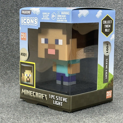 Minecraft Steve Night Light Lamp 3D Character 4.5" Figure Icons Paladone #001