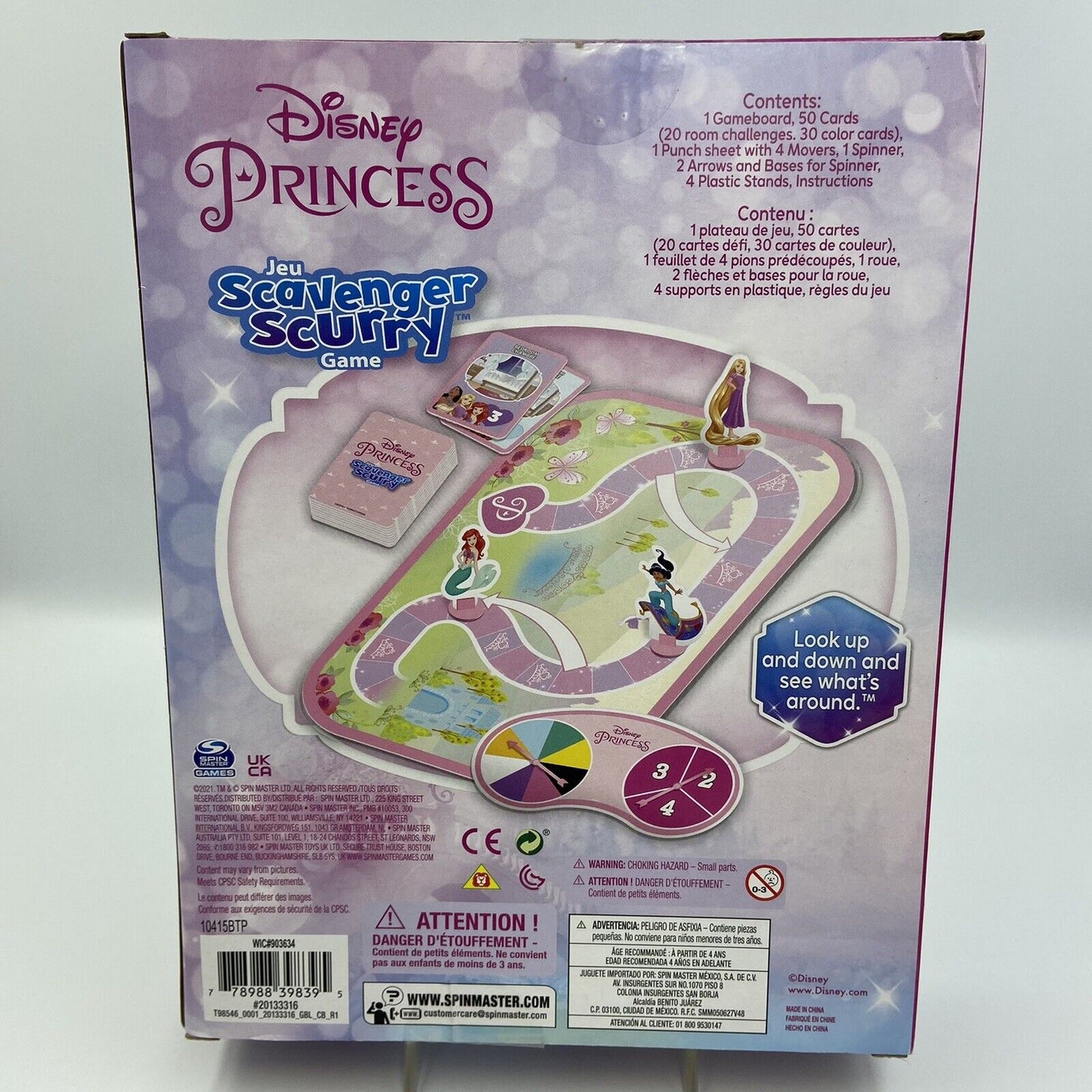 Disney Princess Jeu Scavenger Scurry Game Seek & Find - Spin Master - New